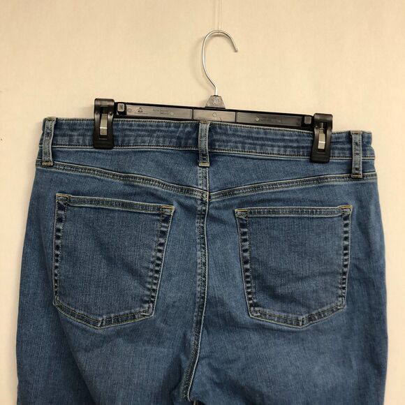 Talbots Women Crop Flare Jeans Size 14P 14 Petite Blue Denim B171 -2 - Picture 16 of 16